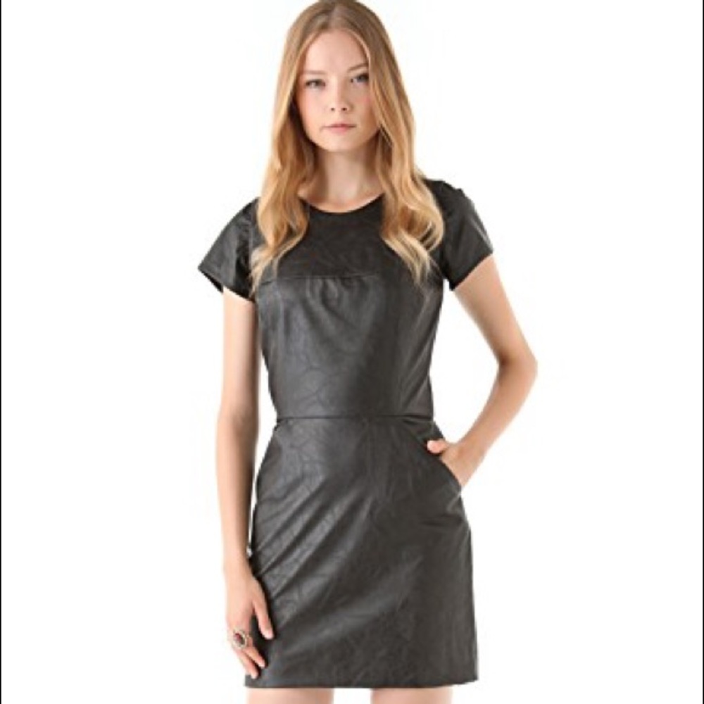 faux leather dress size 10